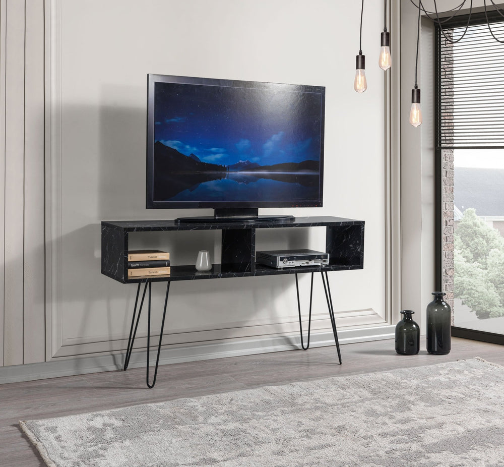 Alya Iron Foot Tv Unit Marble - 120cm