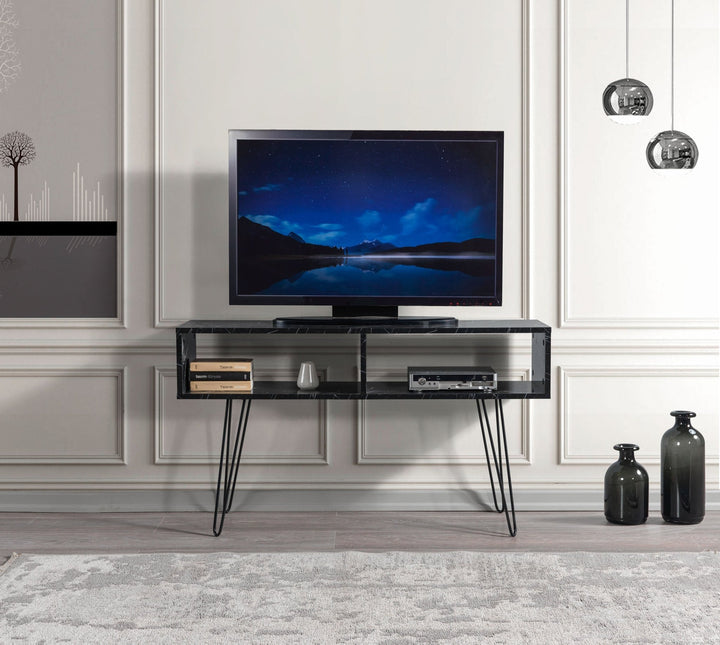 Alya Iron Foot Tv Unit Marble - 120cm