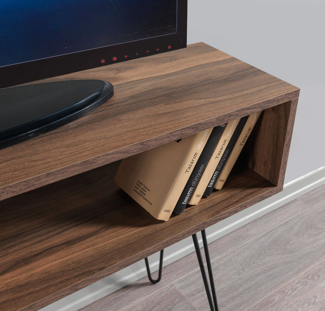 Alya Iron Foot Tv Unit Walnut - 120cm