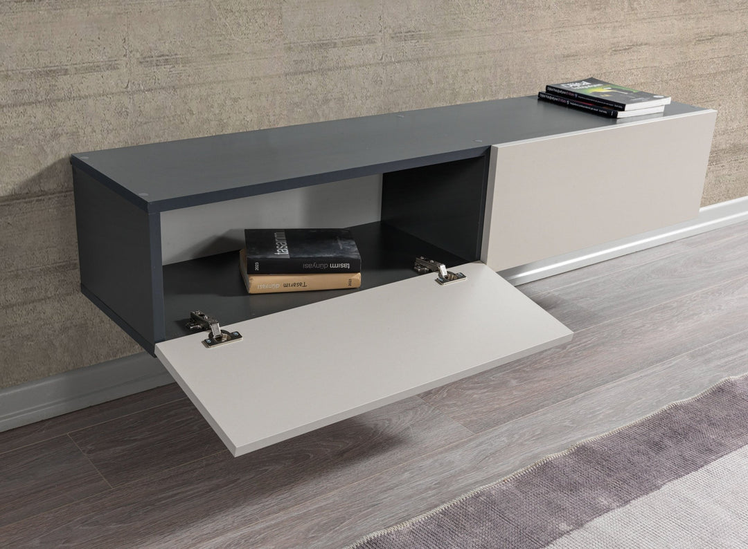 Aristo Tv Unit Anthracite - Sandstone - 135cm