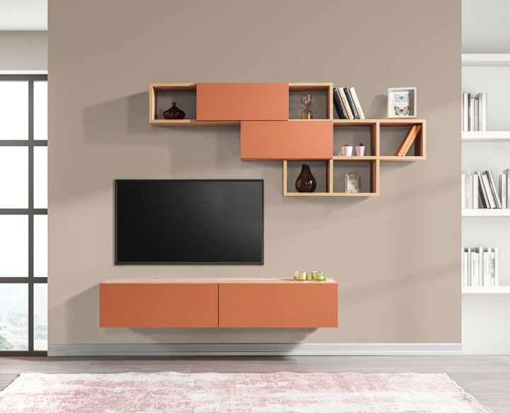 Aristo Tv Unit Sapphire - Ginger - 135cm