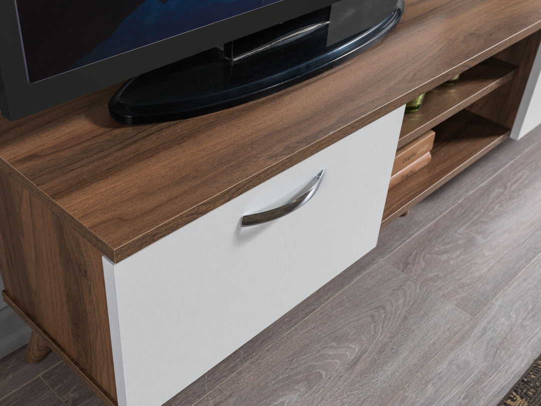 Ayden Tv Unit Walnut - White - 150cm