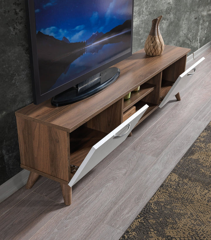 Ayden Tv Unit Walnut - White - 150cm