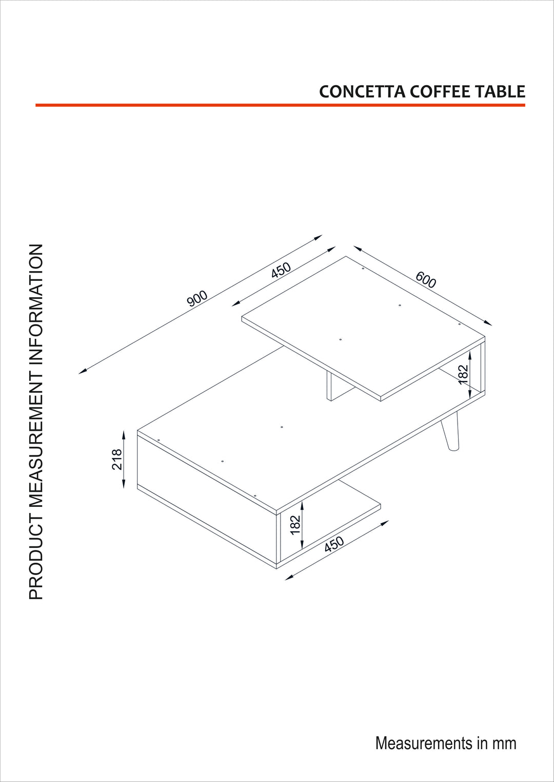 Concetta Coffee Table White