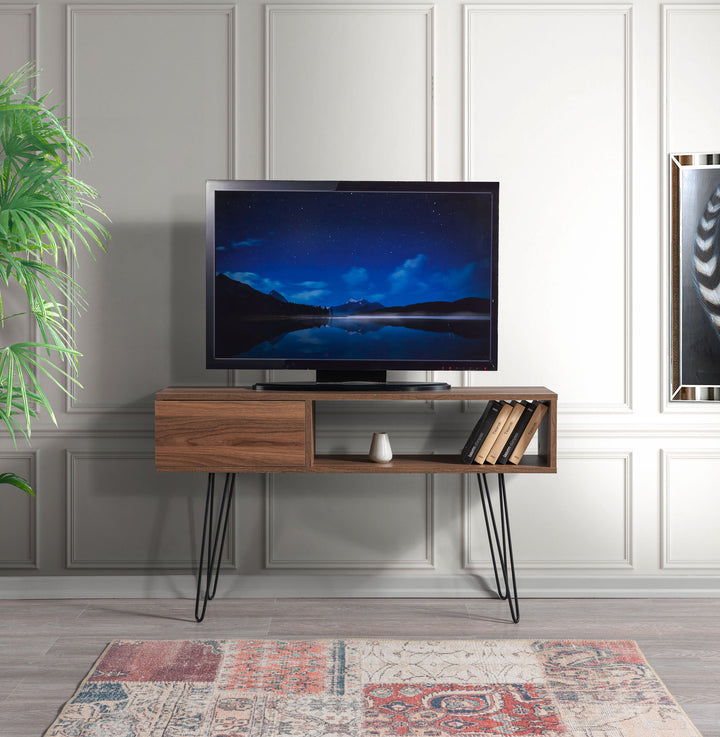 Lara Iron Foot Tv Unit Walnut