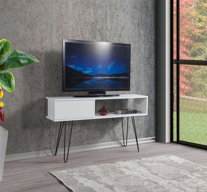 Lara Iron Foot Tv Unit White