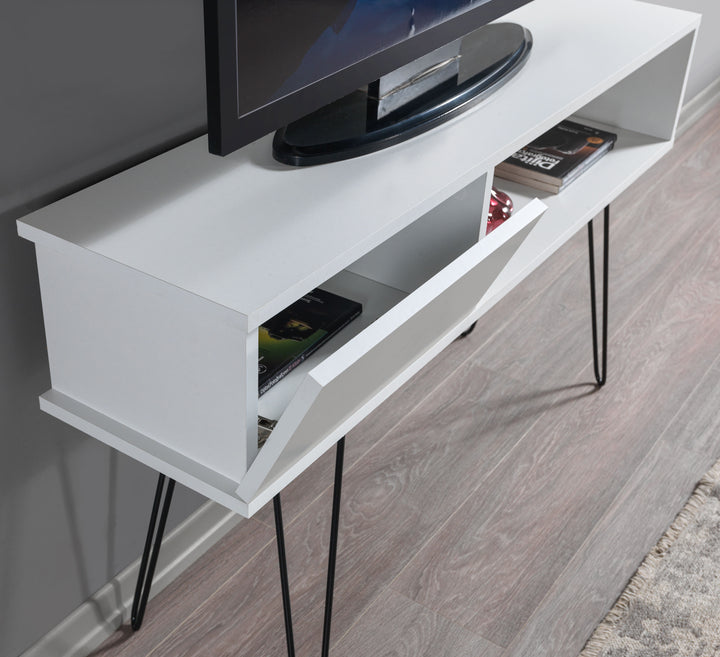 Lara Iron Foot Tv Unit White