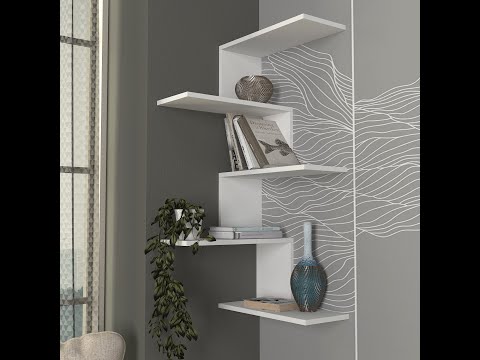 Marcella Corner Wall Shelf White