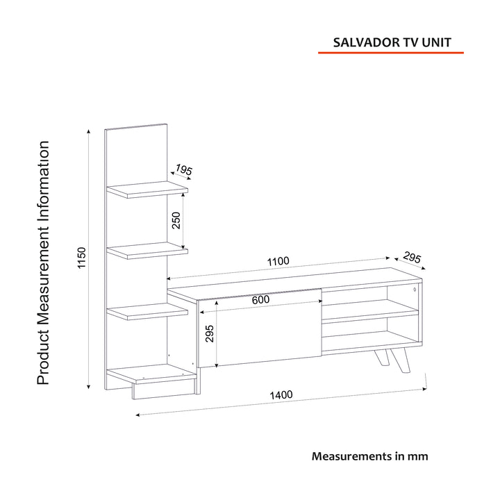 Salvador Tv Unit White