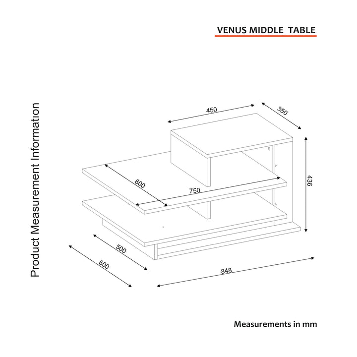 Venüs Coffee Table Lidya - Ginger